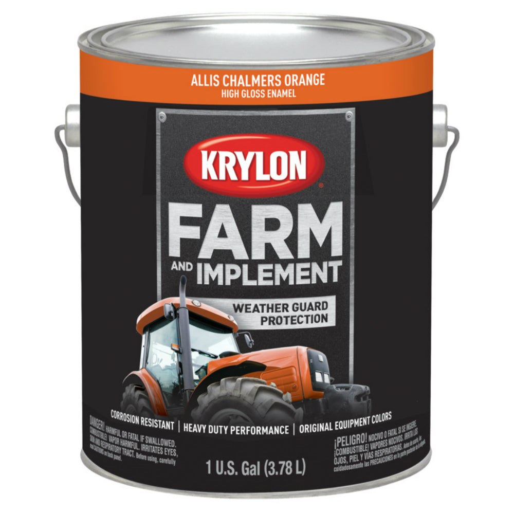 Krylon 1971 Farm & Implement Paint, A C Orange, 1 Gallon