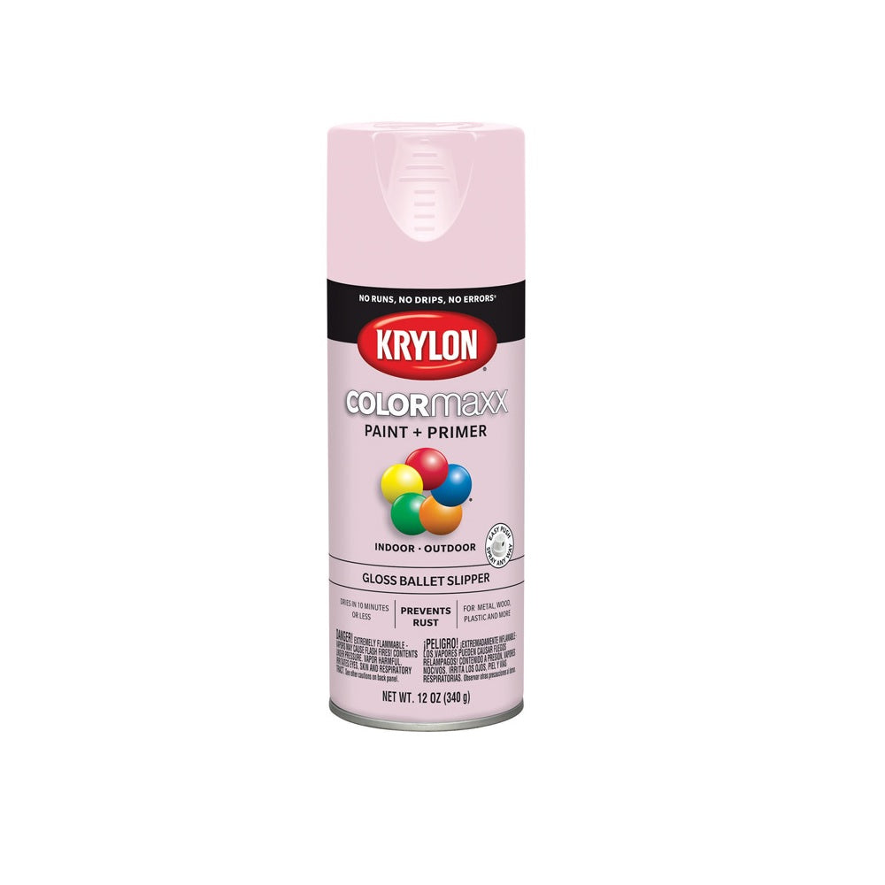 Krylon K05502007 ColorMaxx Paint + Primer Spray Paint, 12 Oz