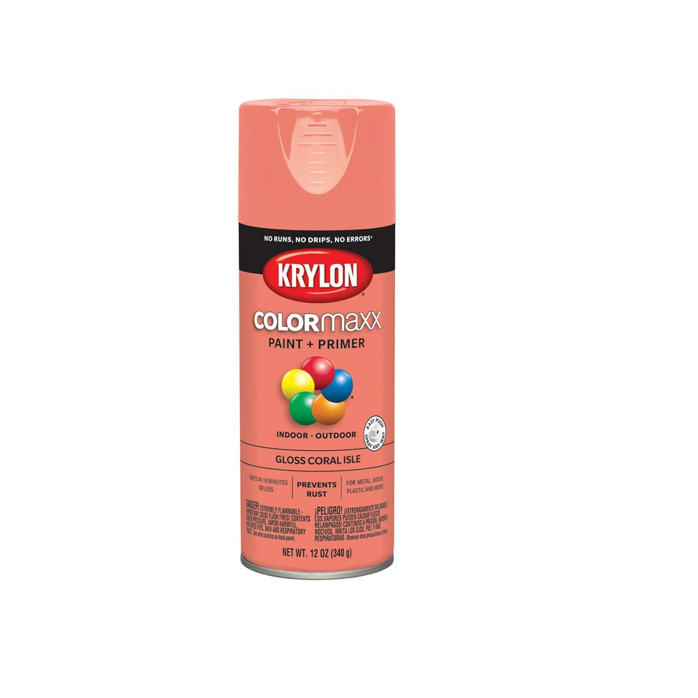 Krylon K05514007 ColorMaxx Paint + Primer Spray Paint, 12 Oz