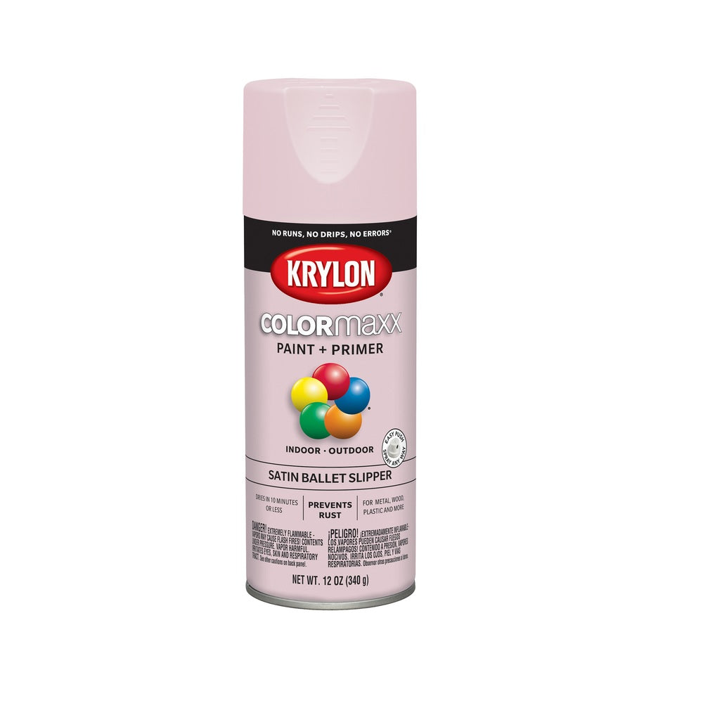 Krylon K05556007 ColorMaxx Paint + Primer Spray Paint, 12 Oz