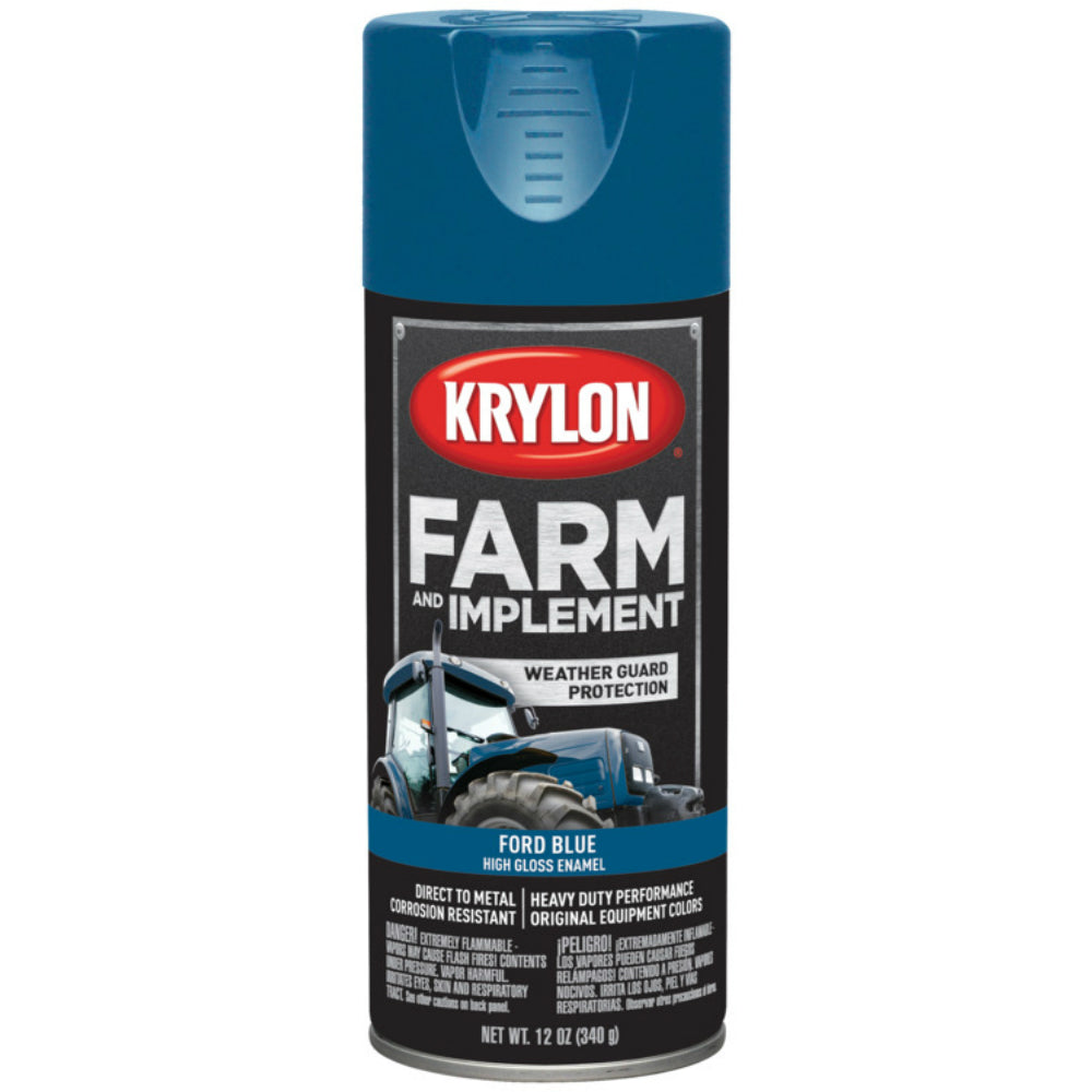 Krylon K01936000 Farm & Implement Paint, Ford Blue, 12 Oz