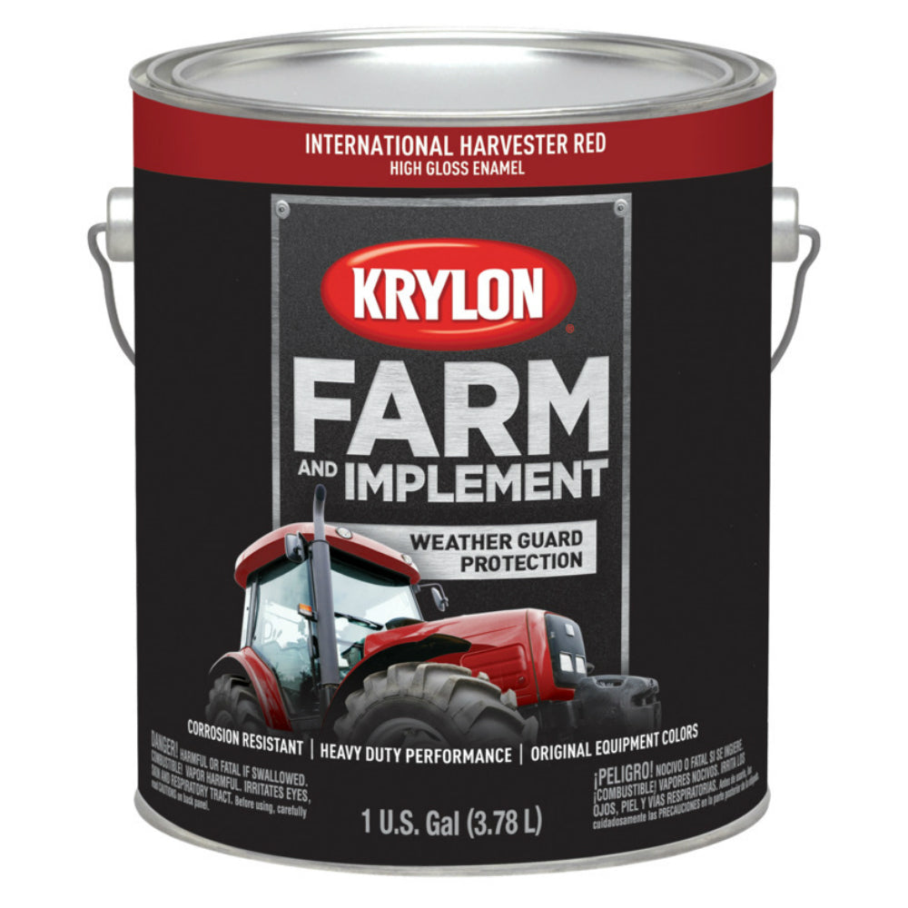 Krylon K01964000 Farm & Implement Paint, International Harvester Red, 1 Gallon