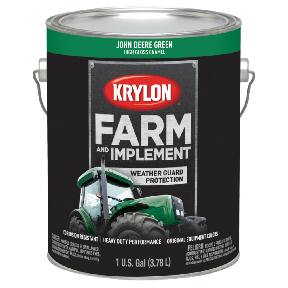 Krylon K01966000 Farm & Implement Paint, J D Green, 1 Gallon