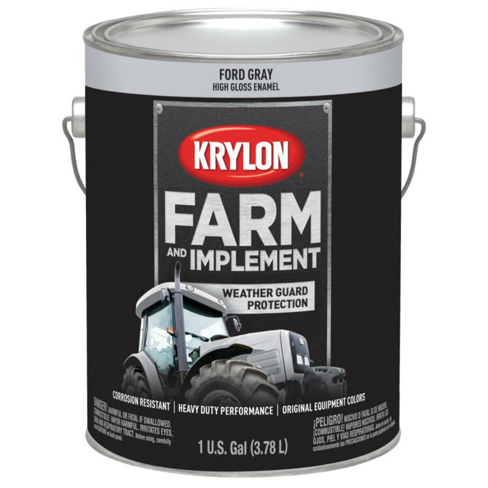 Krylon K01973000 Farm & Implement Paint, Ford Gray, 1 Gallon