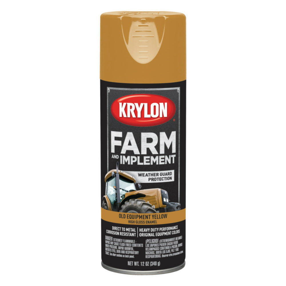 Krylon K01953000 Farm & Implement Spray Paint, Old Equip Yel, 12 Oz