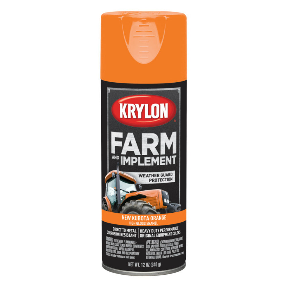 Krylon K01954000 Farm & Implement Spray Paint, N K Orange, 12 Oz