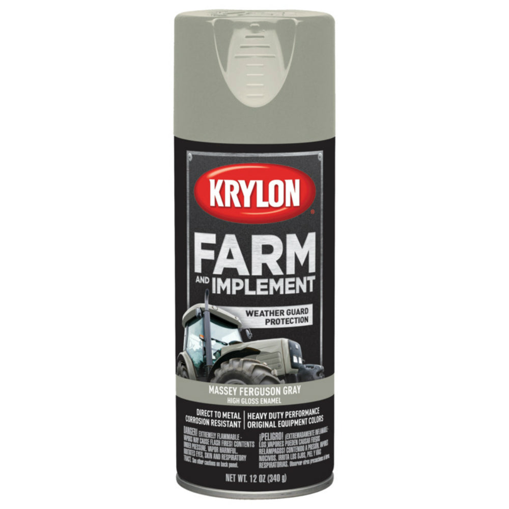 Krylon K01938000 Farm & Implement Spray Paint, Massey Ferguson Gray, 12 Oz