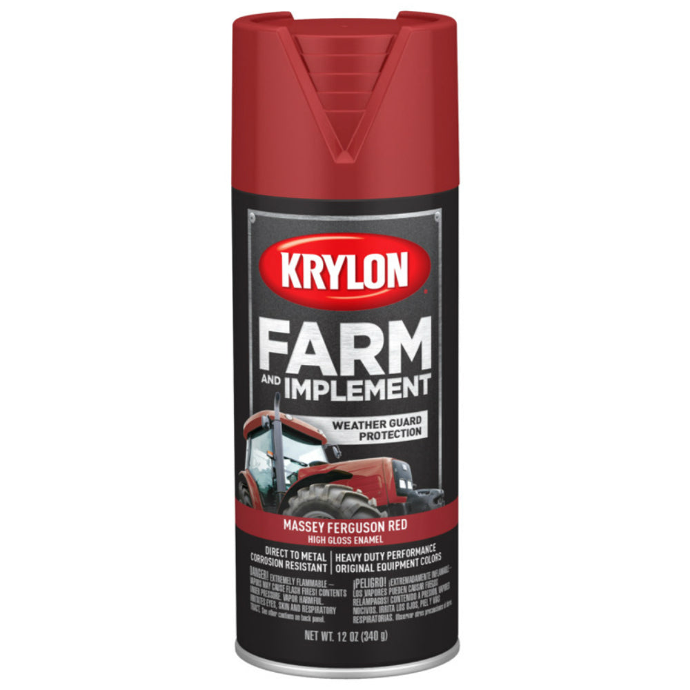 Krylon K01939000 Farm & Implement Spray Paint, Massey Ferguson Red, 12 Oz