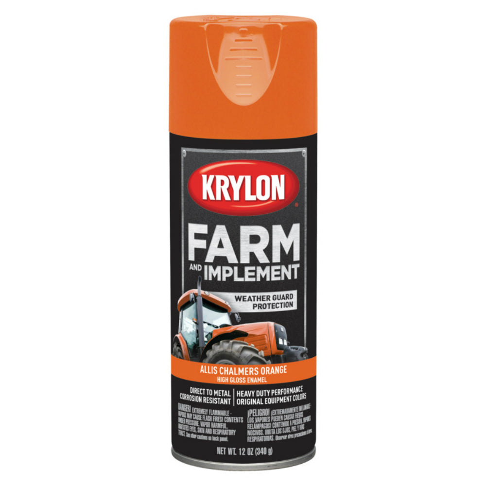 Krylon K01940000 Farm & Implement Spray Paint, Allis Chalmers Orange, 12 Oz