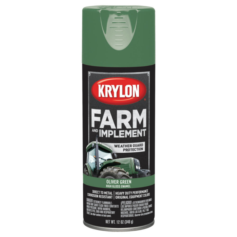 Krylon K01943000 Farm & Implement Spray Paint, Oliver Green, 12 Oz