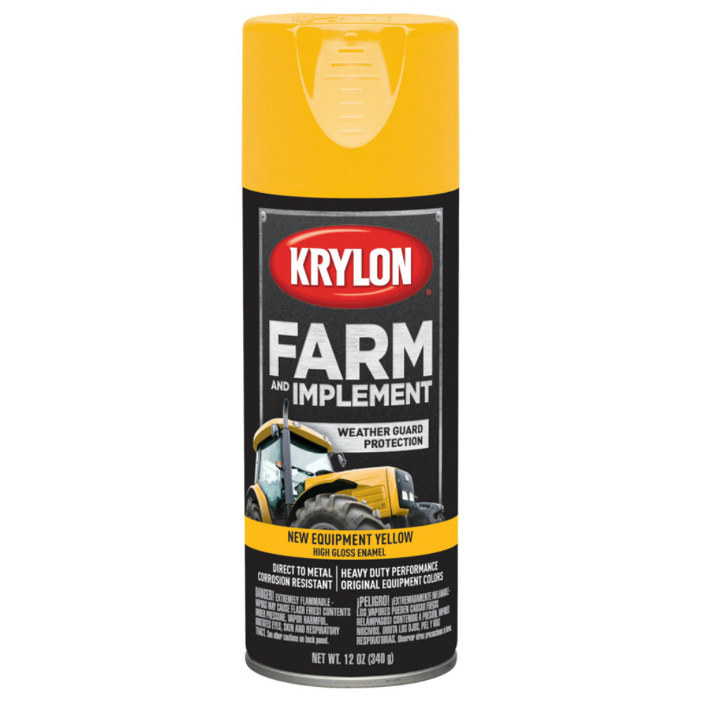 Krylon K01944000 Farm & Implement Spray Paint, N E Yellow, 12 Oz
