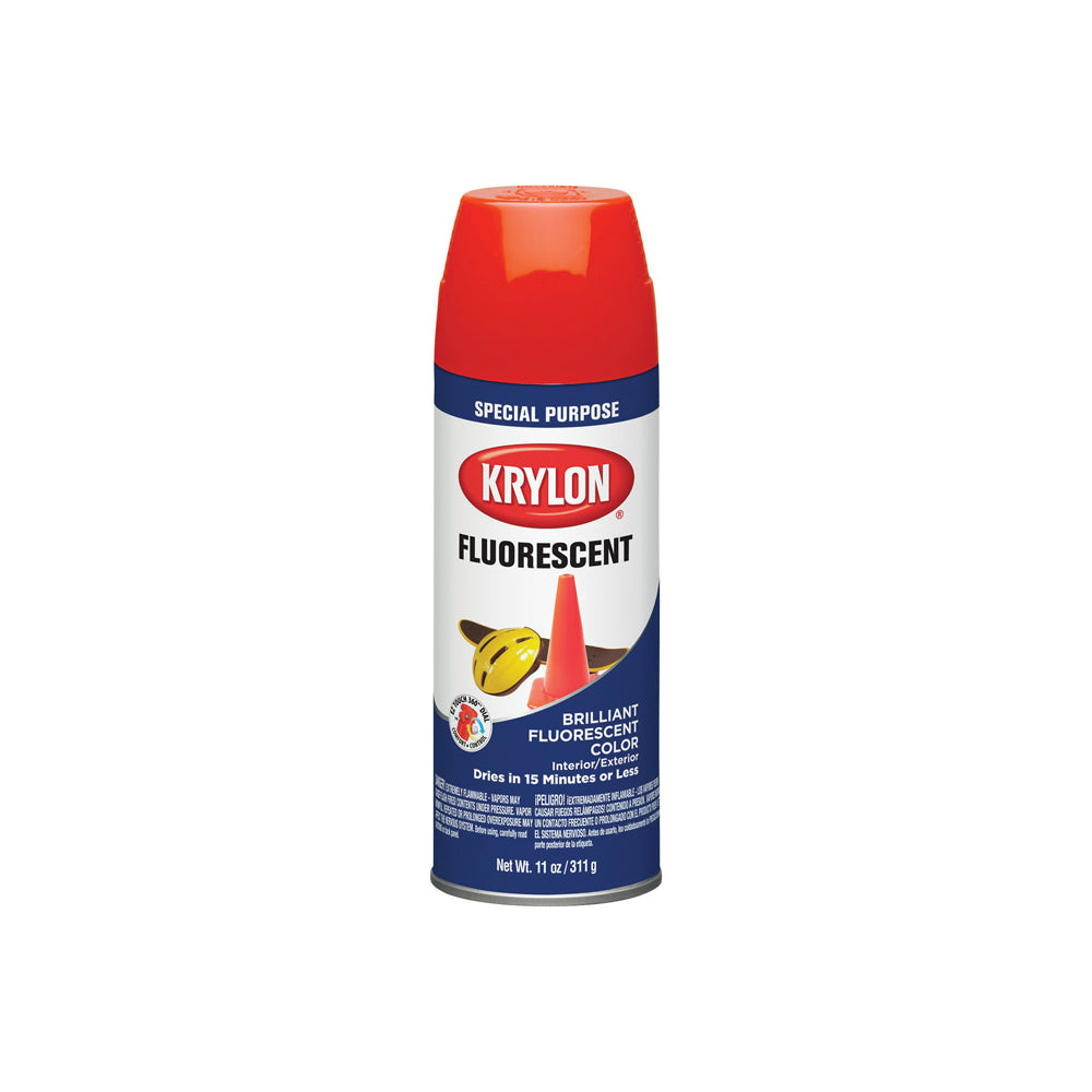 Krylon K03102 Fluorescent Spray Paint, Yellow Orange, 11 Oz