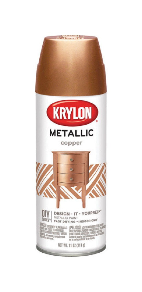 Krylon K02203 Metallic Spray Paint, Copper, 12 Oz