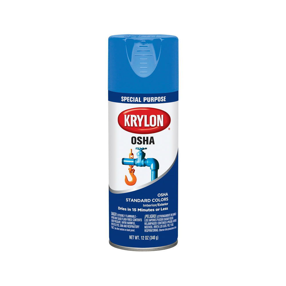 Krylon K02416007 OSHA Color Spray Paint, Blue, 12 Oz
