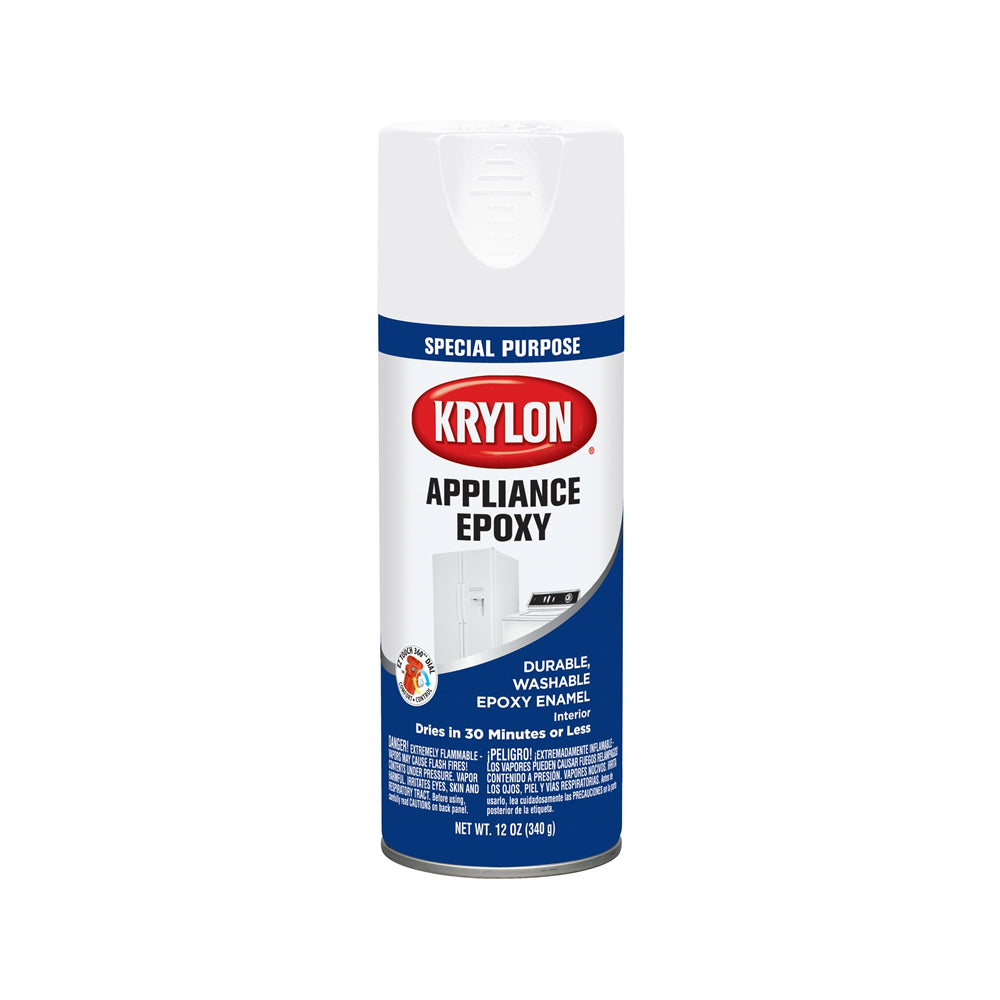 Krylon K03201007 Special Purpose Appliance Epoxy Spray Paint, 12 oz
