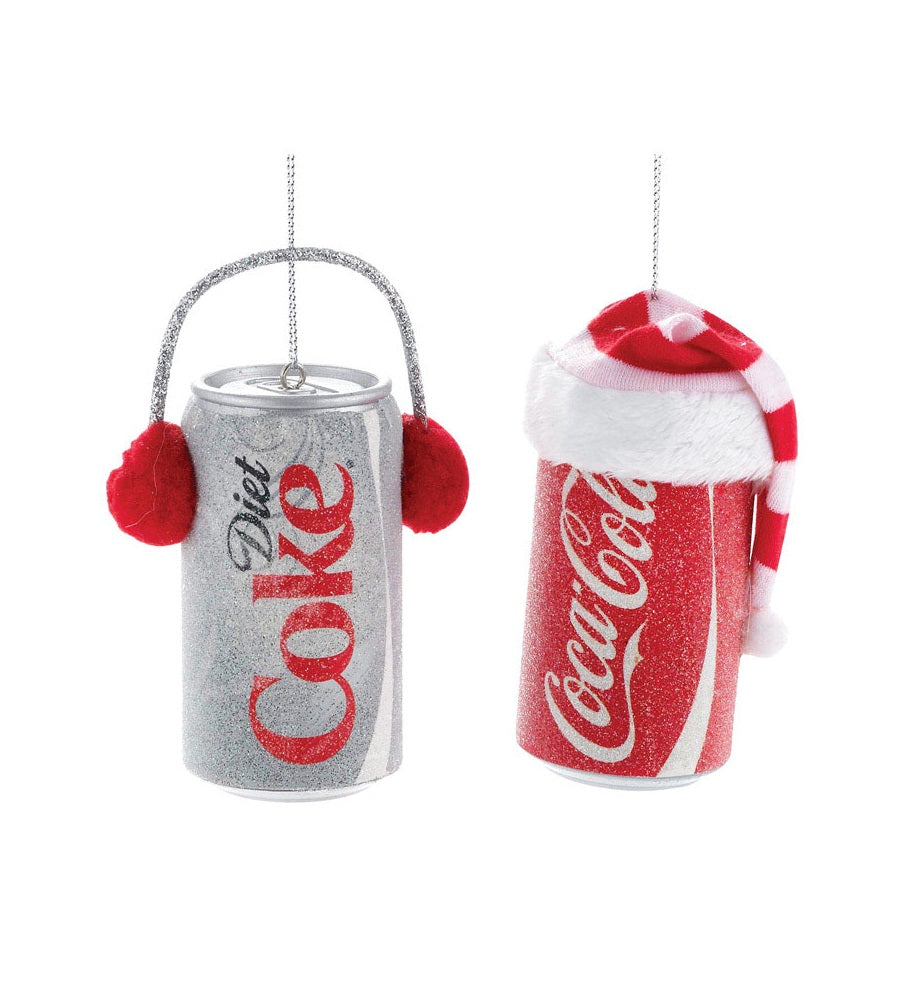 Kurt Adler CC1103 Coke/Diet Coke Christmas Ornaments, Plastic