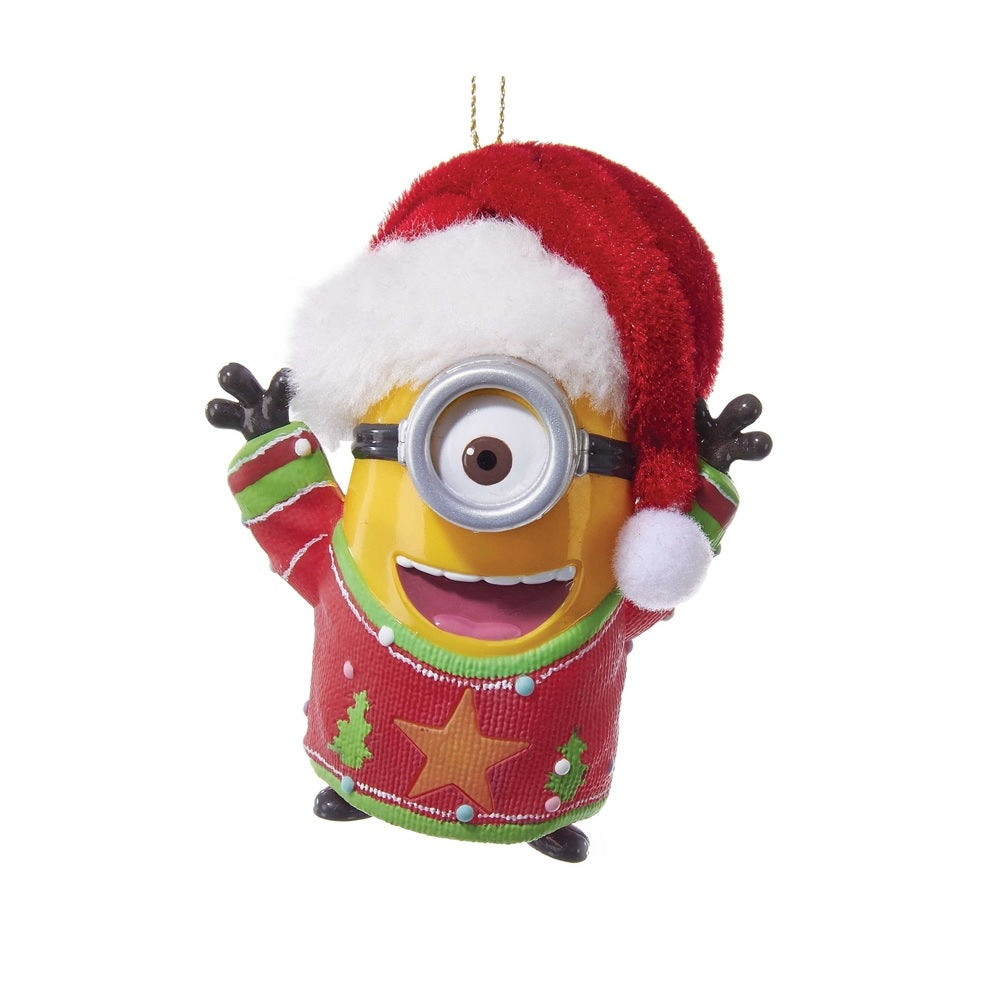 Kurt S Adler DE1164 Minion Christmas Ornaments, Red, 2-3/4"