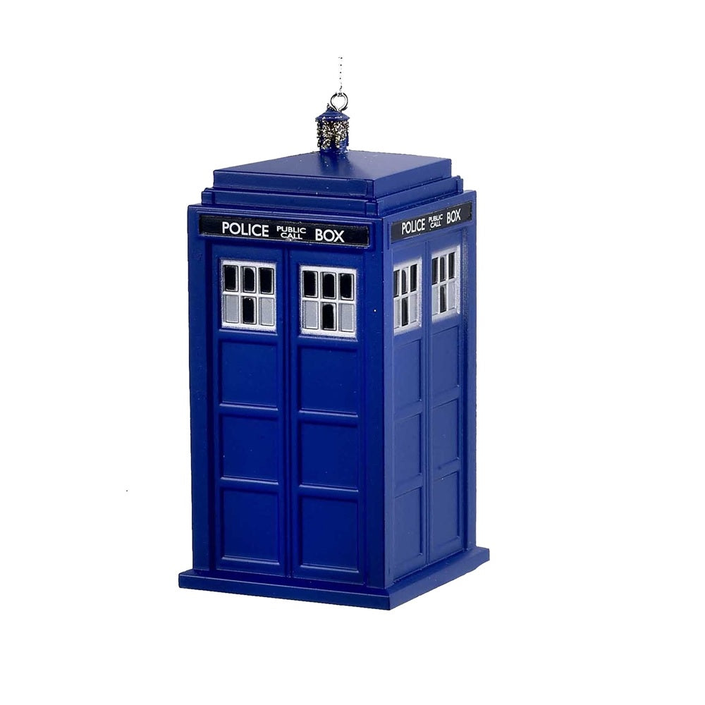 Kurt S Adler DW1131T Doctor Who Tardis Christmas Ornament, Blue