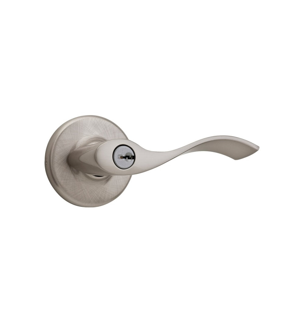 Kwikset 405BL 15 CP K6 Balboa Door Lever, Satin Nickel