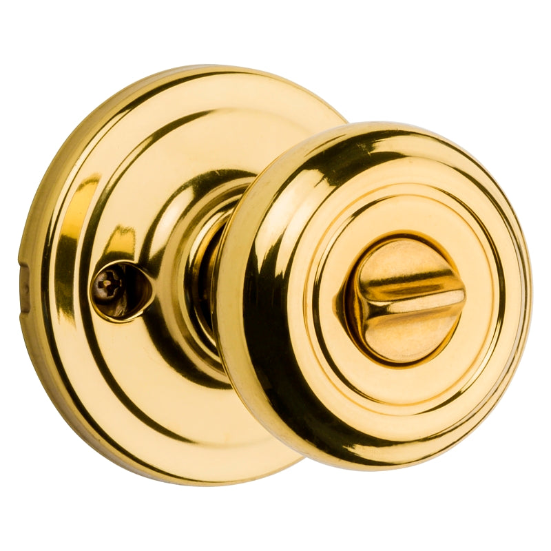 Kwikset 740CN3SMTCP Signature Series Keyed Entry Knob, Polished Brass