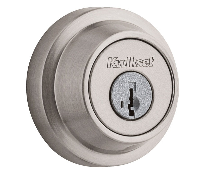 Kwikset 660CRR 15 SMT Contemporary Single Cylinder Deadbolt, Satin Nickel