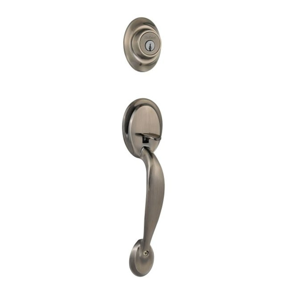 Kwikset 687DALIP-15A Dakota Single Cylinder Exterior Handleset, Antique Nickel