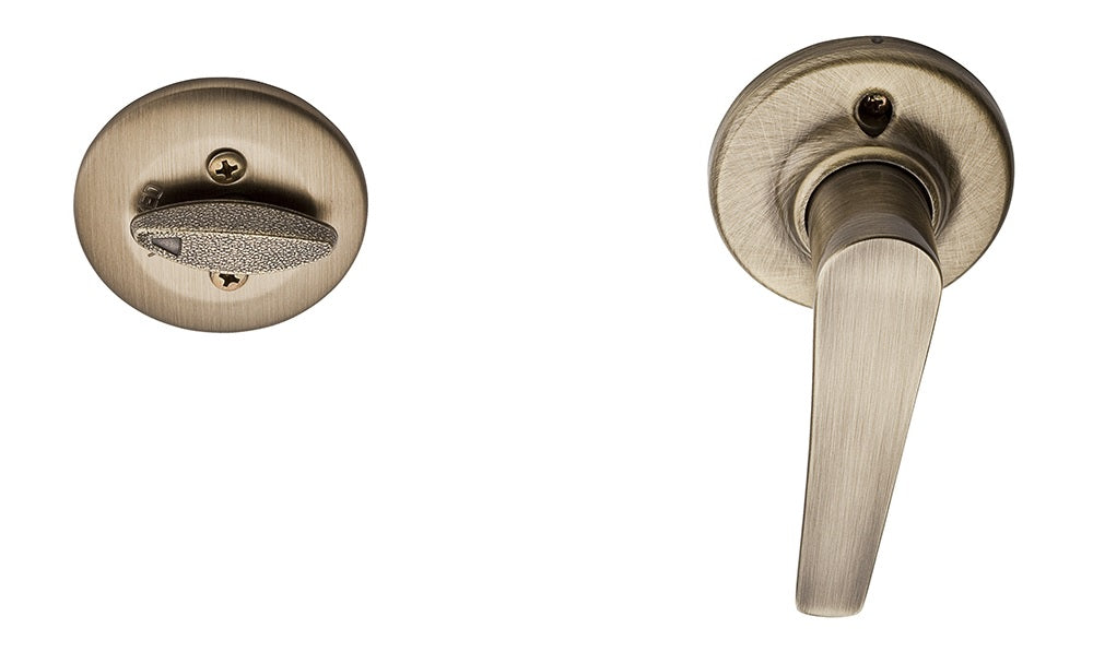 Kwikset 604DL 5 Delta Non-Handed Lever, Antique Brass