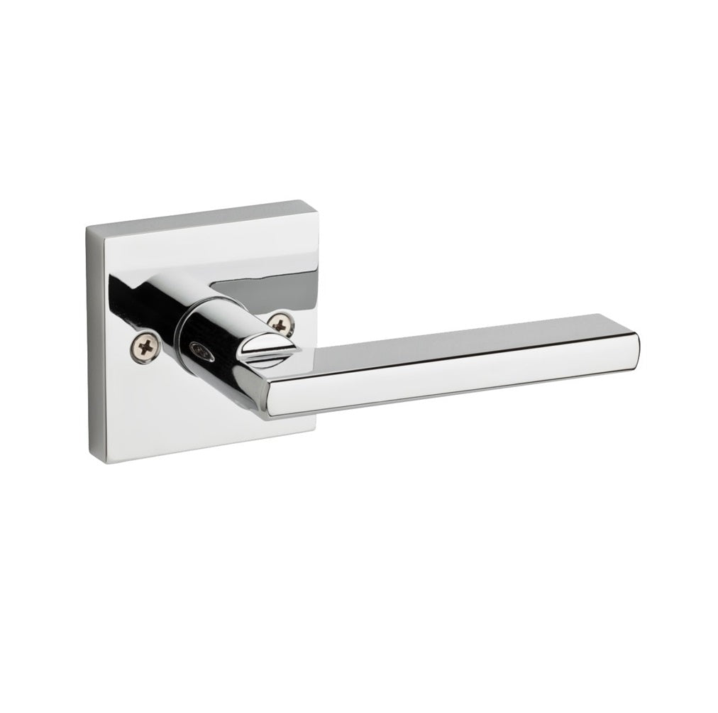 Kwikset 157HFL SQT 26 CP Halifax Square Half-Dummy Door Lever, Polished Chrome