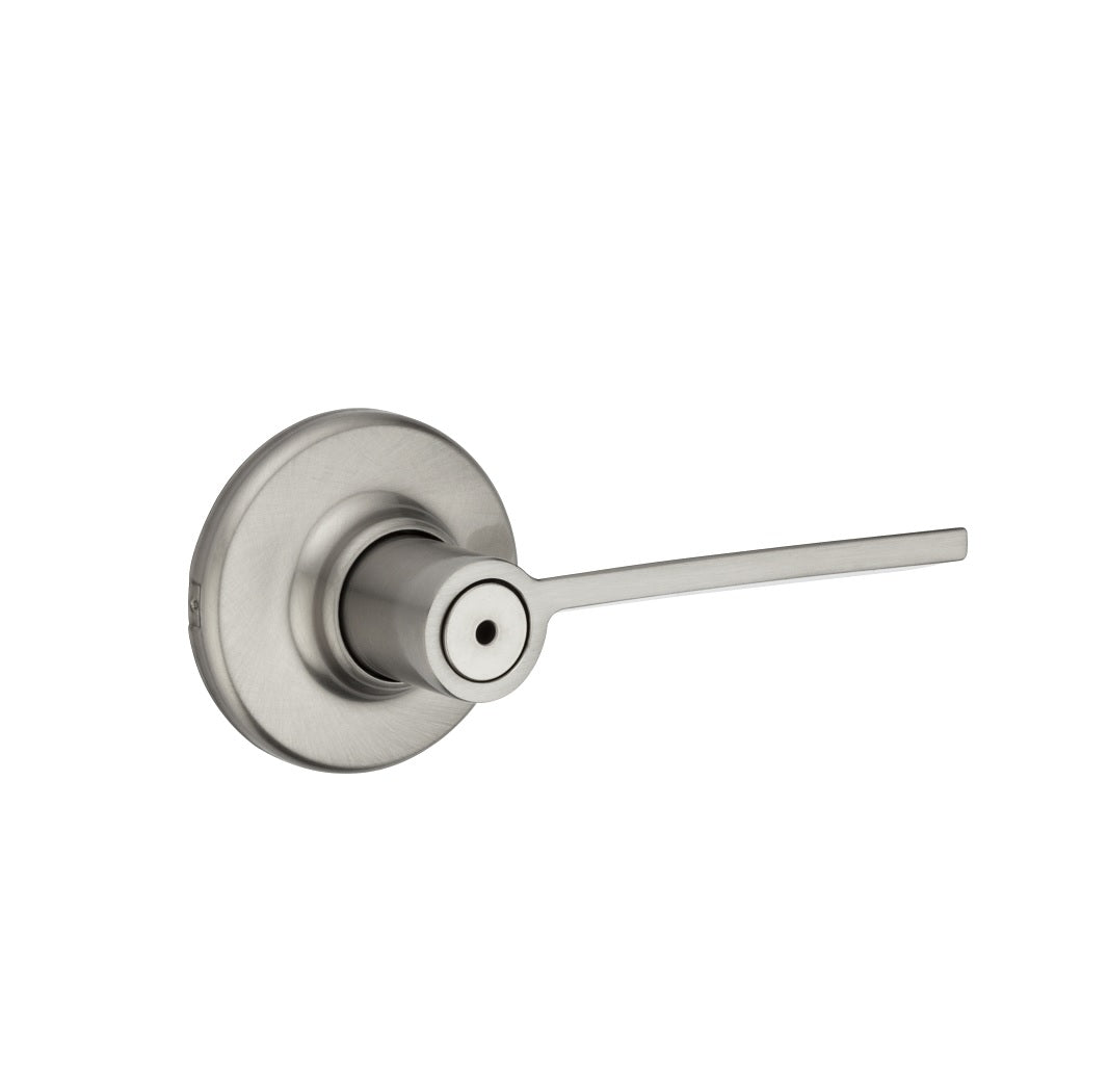 Kwikset 300LRL 15 CP V1 Privacy Door Lever, Satin Nickel, Zinc