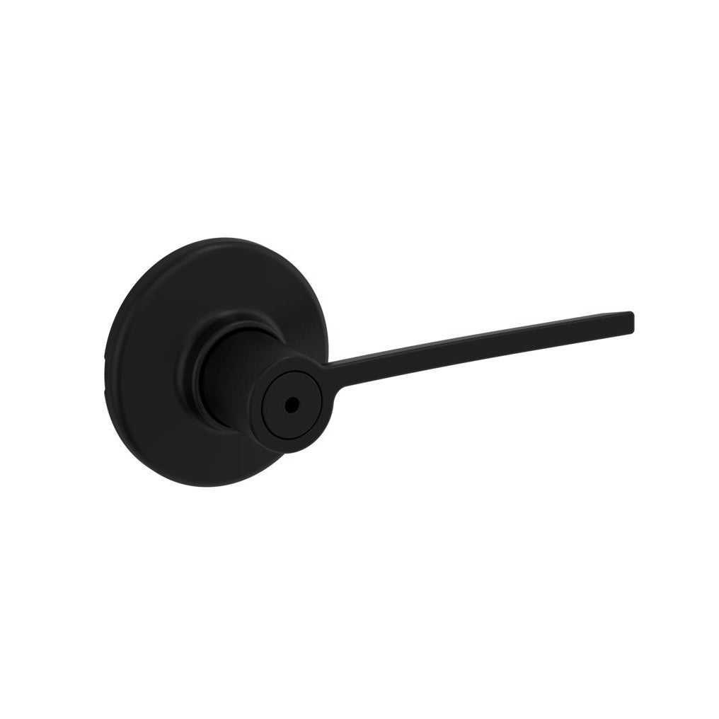 Kwikset 93002-015 Ladera Bed and Bath Lever, Matte Black