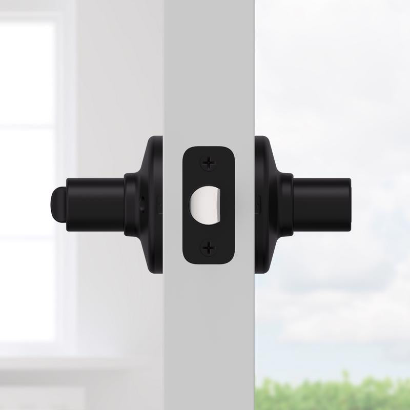 Kwikset 93002-015 Ladera Bed and Bath Lever, Matte Black