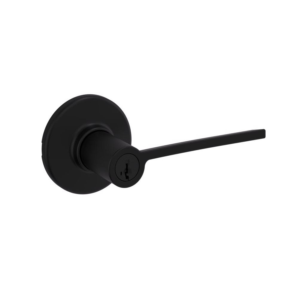 Kwikset 94050-616 Ladera Keyed Entry Lever, Matte Black