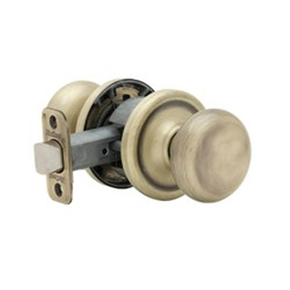 Kwikset 97209-125 Passage Door Knob Lockset, Antique Brass