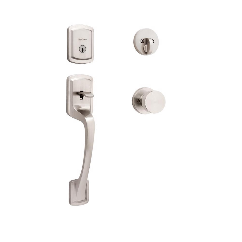 Kwikset 98180-025 Prague Entry Handleset, Satin Nickel