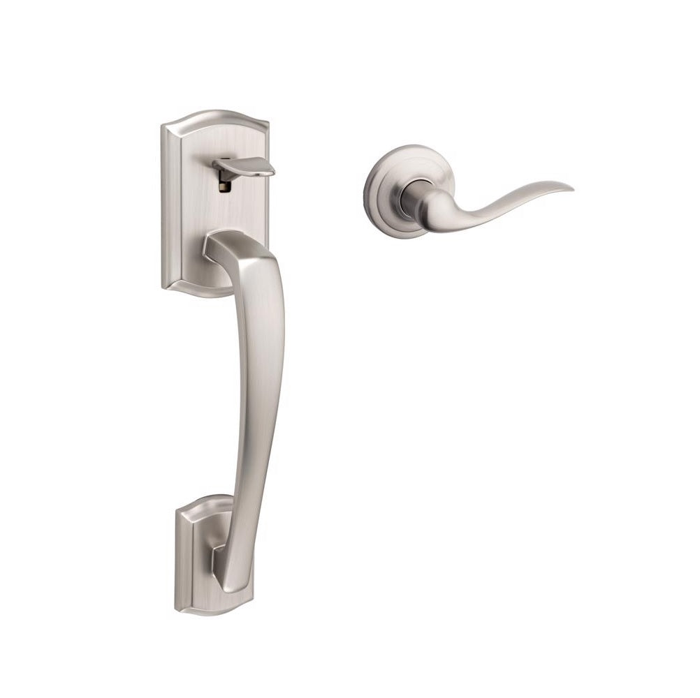 Kwikset 98150-013 Prescott Entry Handleset, Satin Nickel