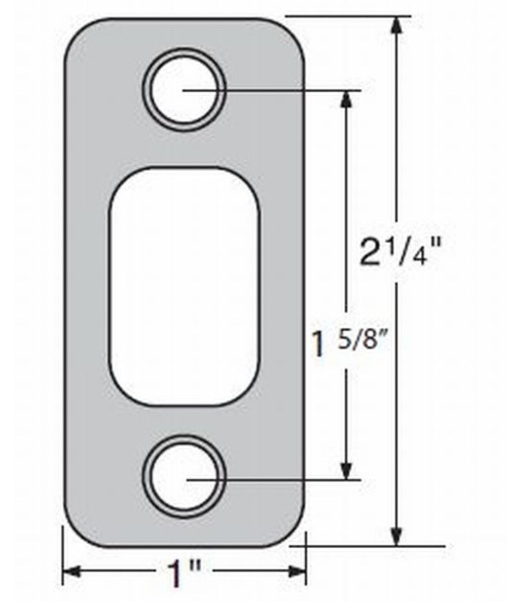 Kwikset 85063-5 Radius Corner Deadbolt Strike, Antique Brass