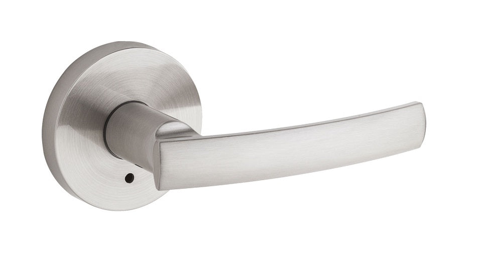 Kwikset 155SYLRDT-15 Sydney Round Privacy Door Lever, Satin Nickel