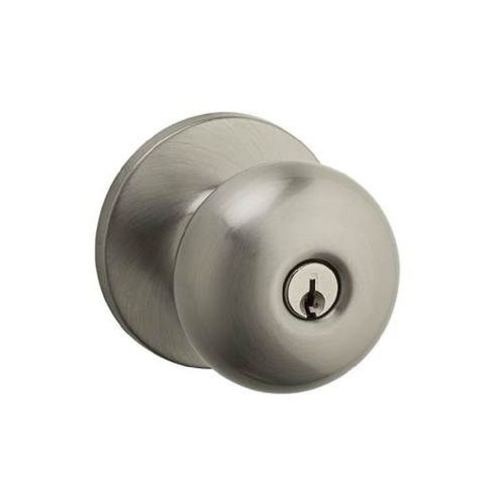 Kwikset Safelock SK5000AS-15V1 Athens Entry Lock, Satin Nickel