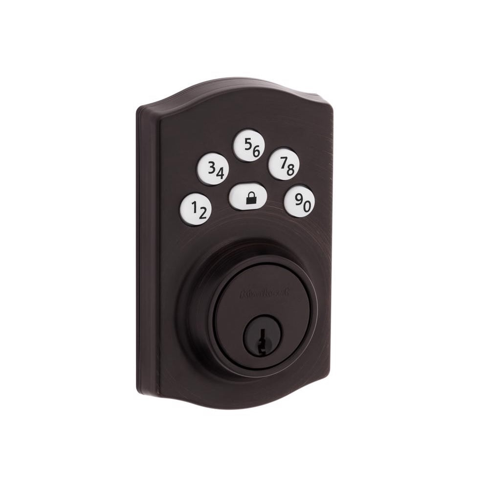 Kwikset 240TRL11PRBP4AL Powerbolt Electronic Deadbolt, Venetian Bronze