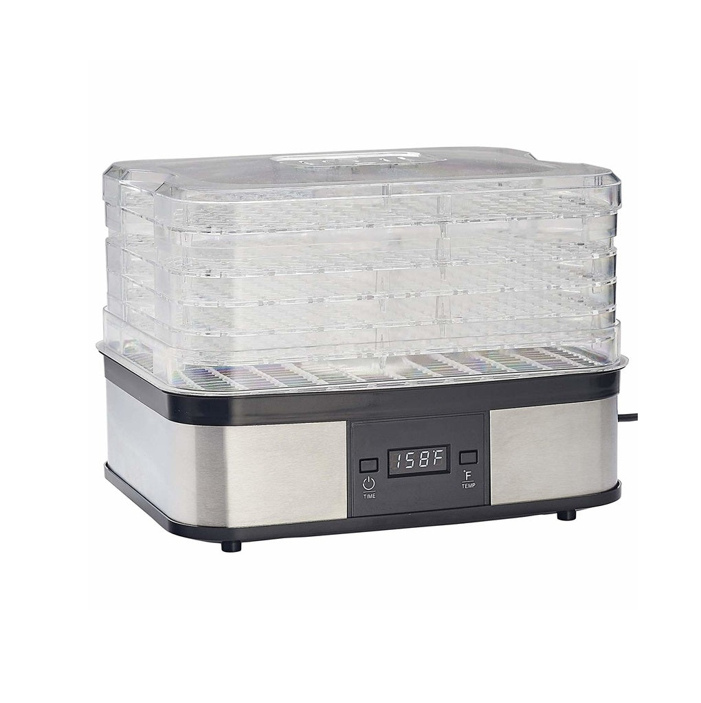 LEM 1378 5-Tray Food Dehydrator, Silver/Black