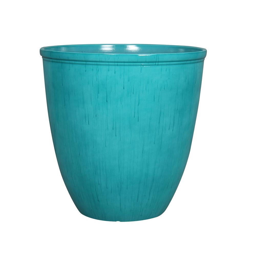 L&G Solutions PVE3016GTI Ventura Reactive Glaze Planter, Teal, Polyresin
