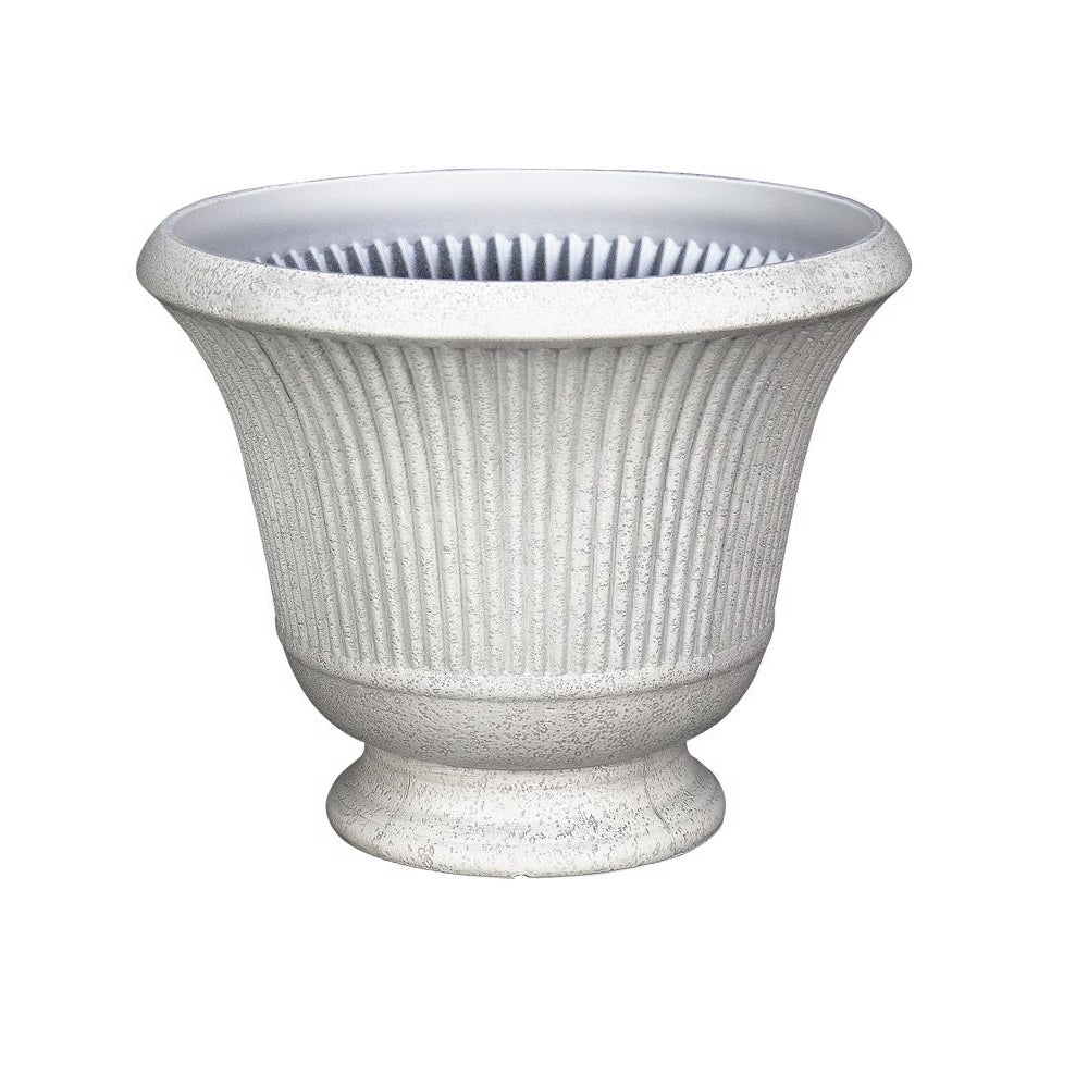 L&G Solutions PVE8016TSI Pedestal Urn Planter, Stone, Polyresin