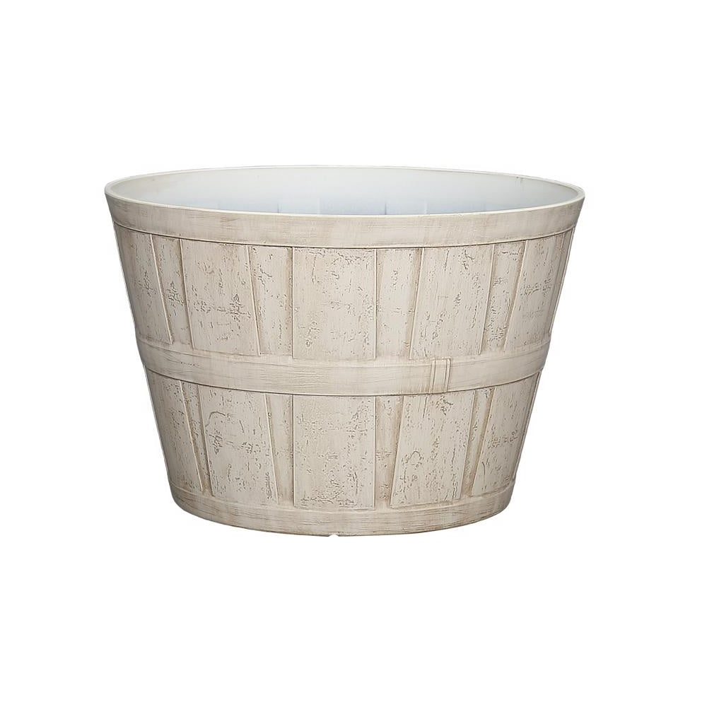 L&G Solutions PVF7614TOI Peach Plant Basket, White, Polyresin