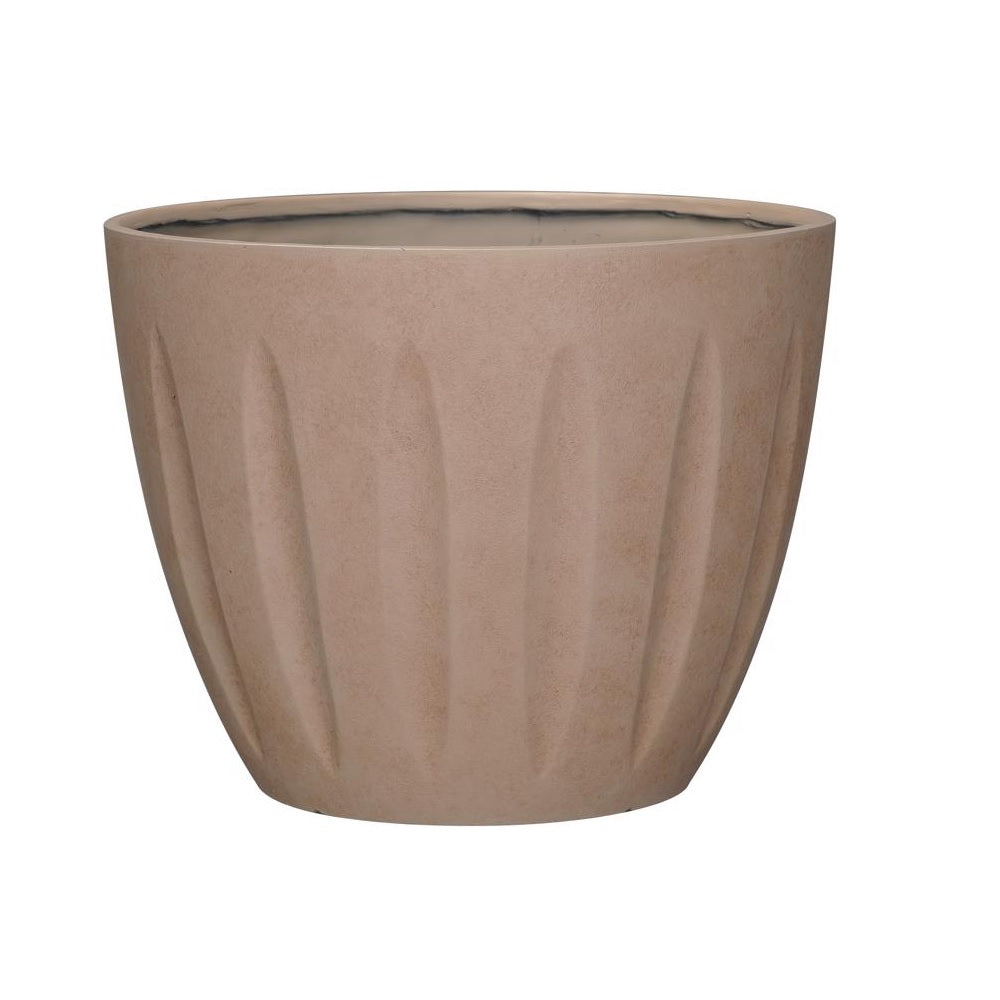 L&G Solutions PVI8016TTI Spritzer Round Planter, Terra Cotta, Polyresin