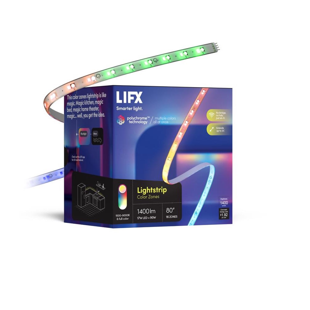 LIFX LZ3SK2MUS LED Accent Smarter Lightstrip, 1400 Lumens