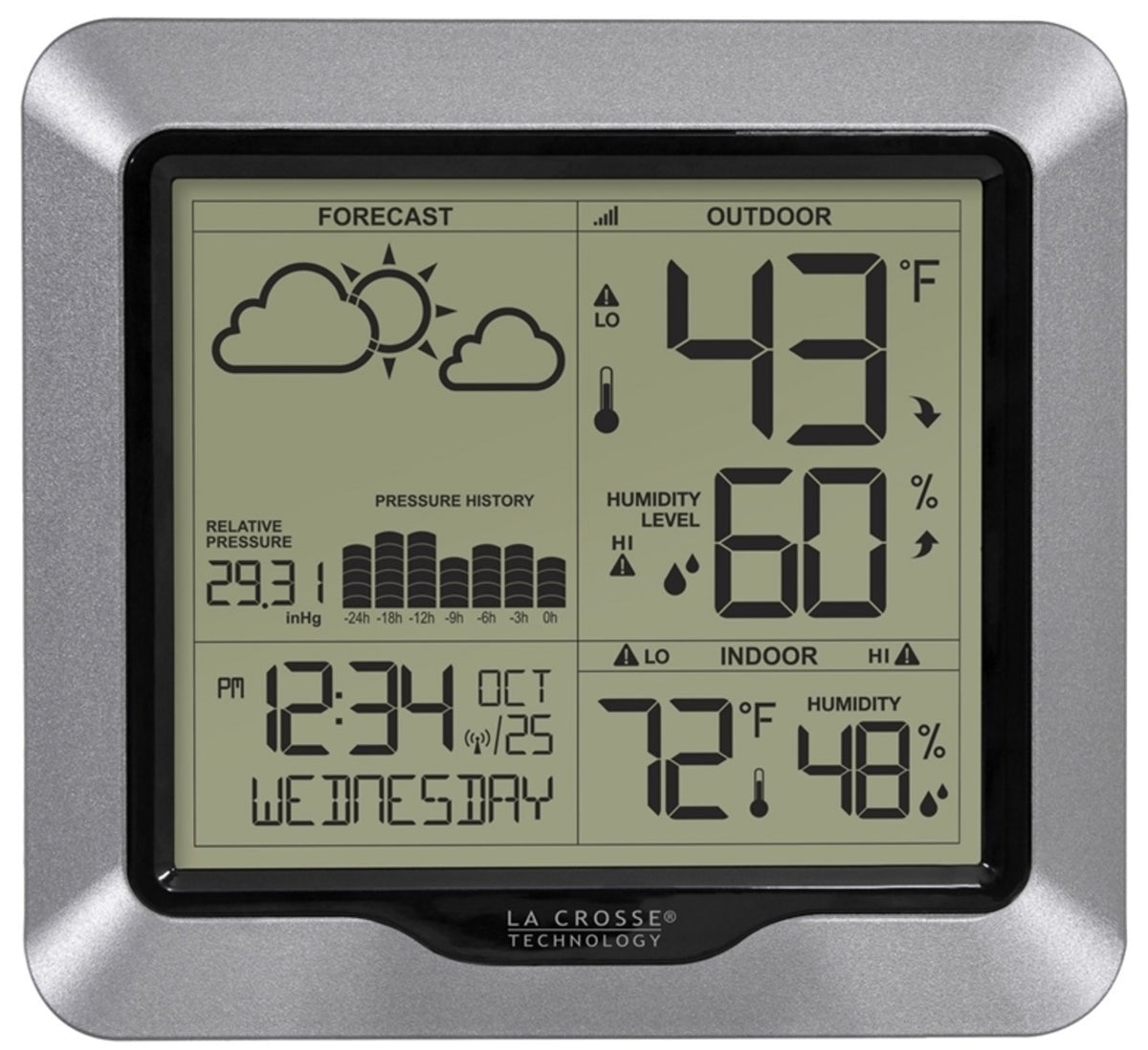 La Crosse Technology 308-1417 Hunter Forecast Station, Silver