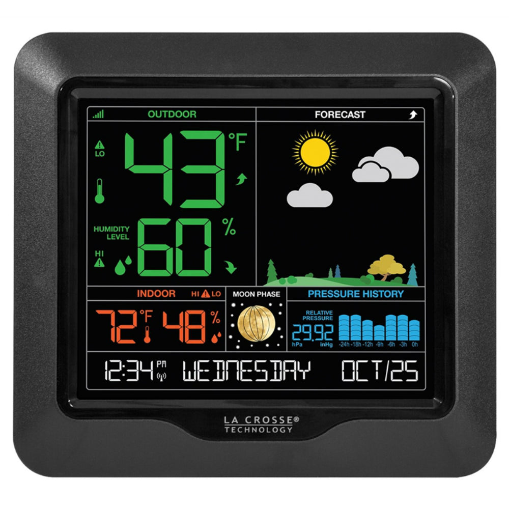 La Crosse Technology 308-1416-TBP Wireless Color Forecast Station, Digital Display