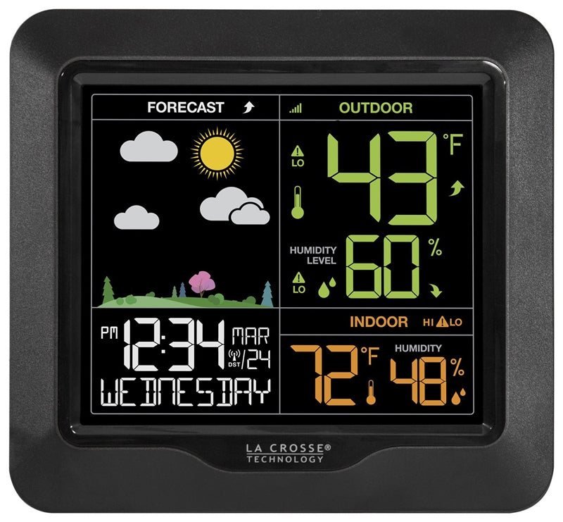 La Crosse Technology 308-1416-TBP Wireless Color Forecast Station, Digital Display