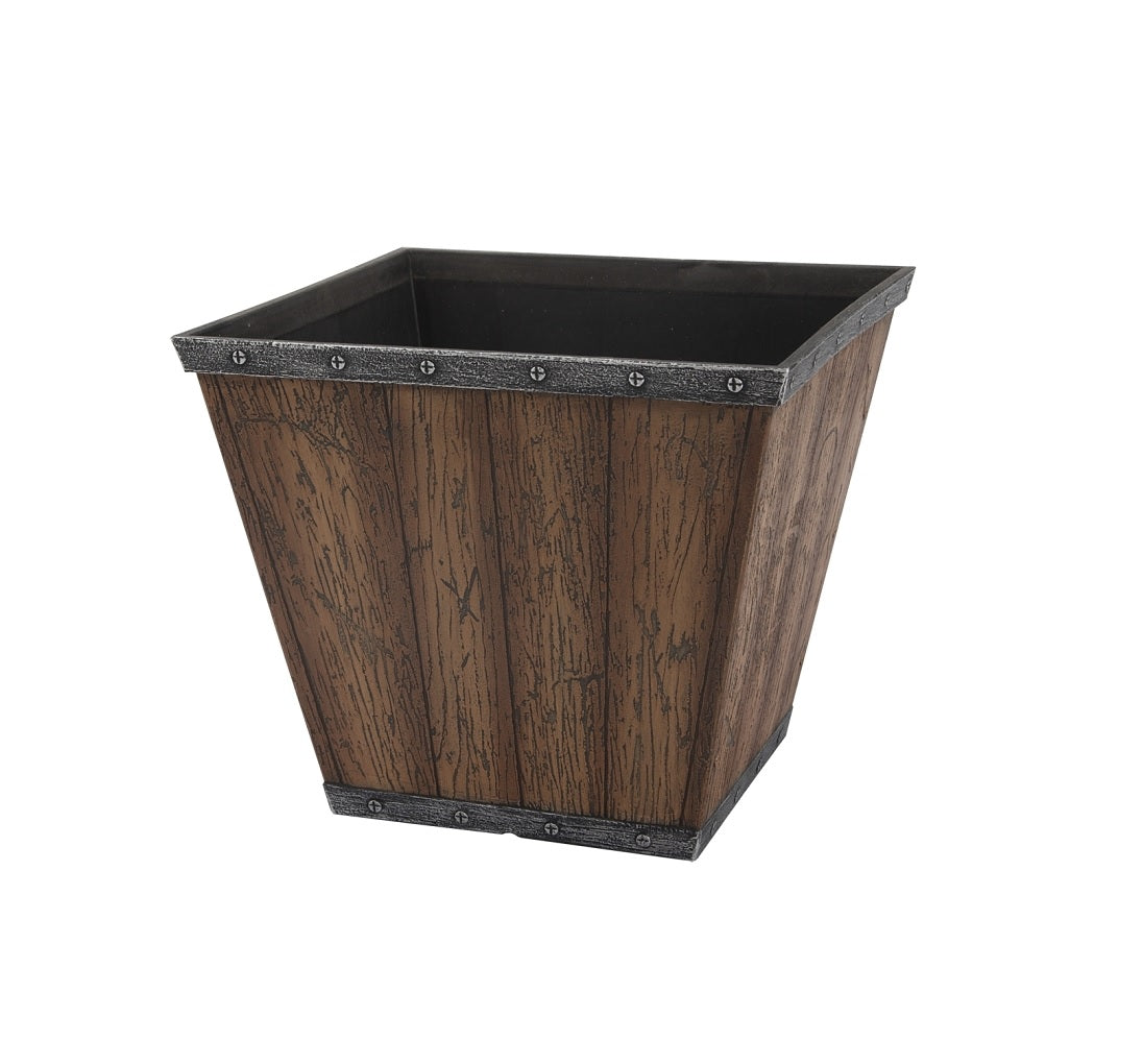 Landscapers Select S17050410-01-B Square Barn Planter, High-Density Resin