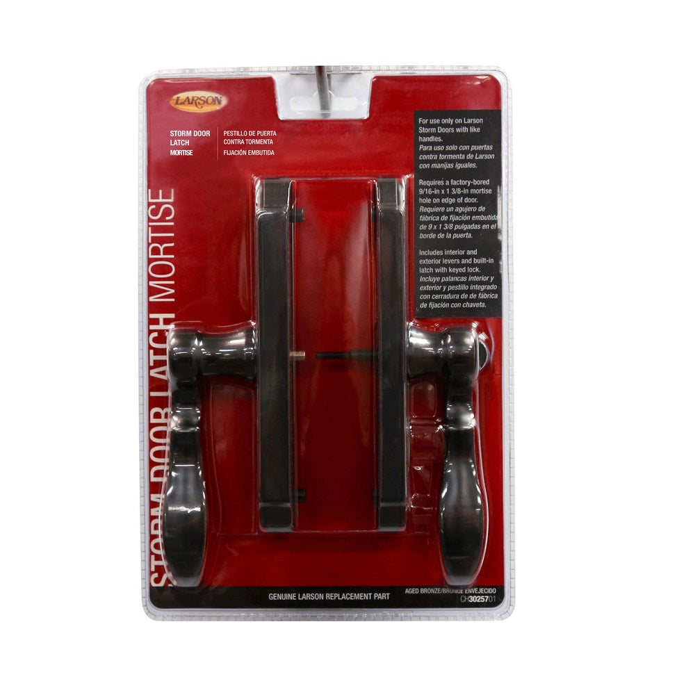 Larson CH3025701 M2 Storm Door Mortise Latch, Aged Bronze — LIfe and Home